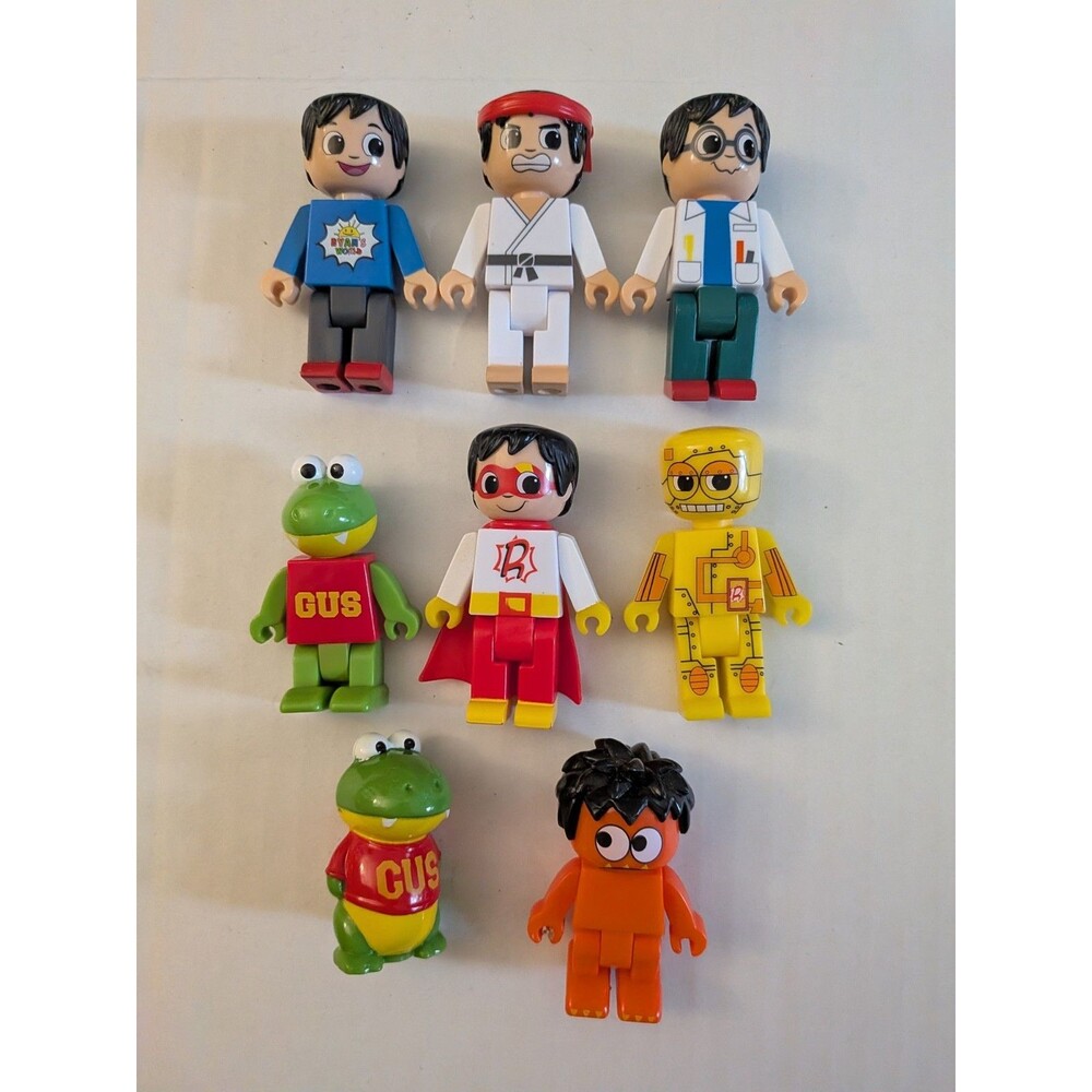 Ryan's World Action Figures Figure Toys (Red Titan, Gus, Combo Panda/Moe Monster